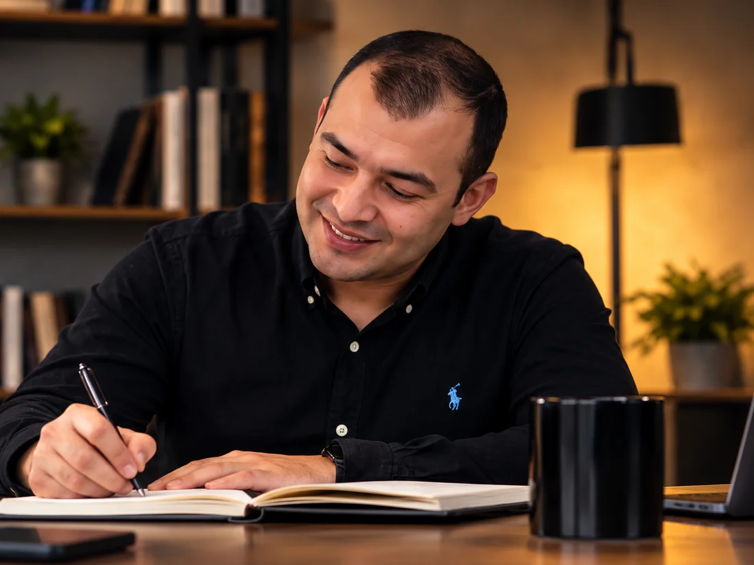 Jack Alvarado escribiendo